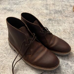 Men’s Clark’s Bushacre Brown Leather Boots 10.5